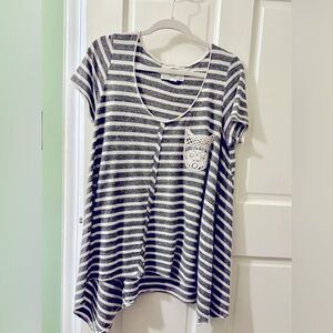 Anthropologie Sloan Rogue Striped Swing Tee